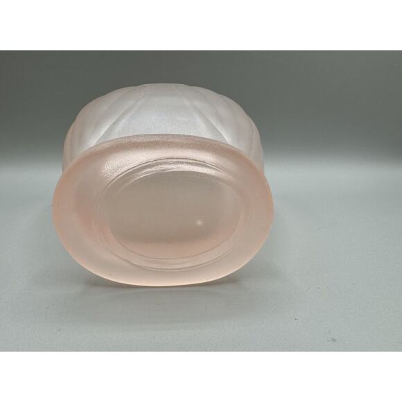 Crabtree Evelyn Night Glass Frosted Pink Carafe Vase Vanity Bottle - Picture 6 of 8